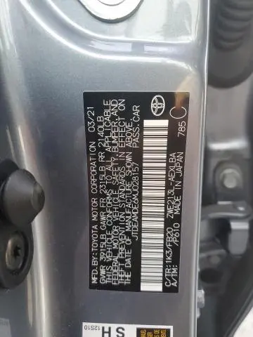 2021 TOYOTA COROLLA LE  