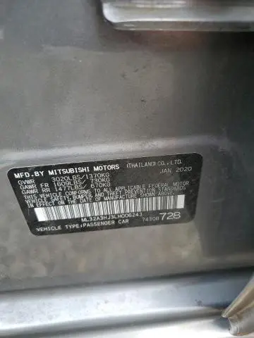 2020 MITSUBISHI MIRAGE ES  