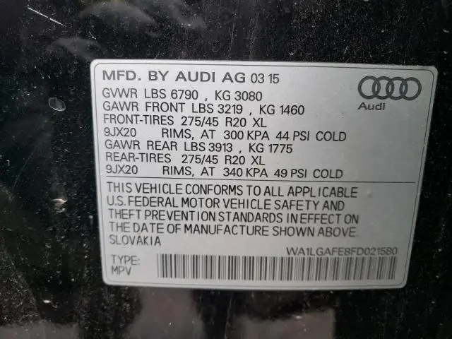 2015 AUDI Q7 PREMIUM PLUS  