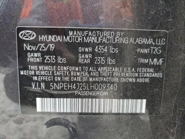 2020 HYUNDAI SONATA LIMITED  