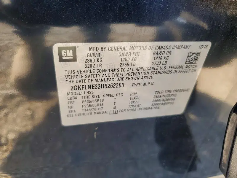 2017 GMC TERRAIN SLE  