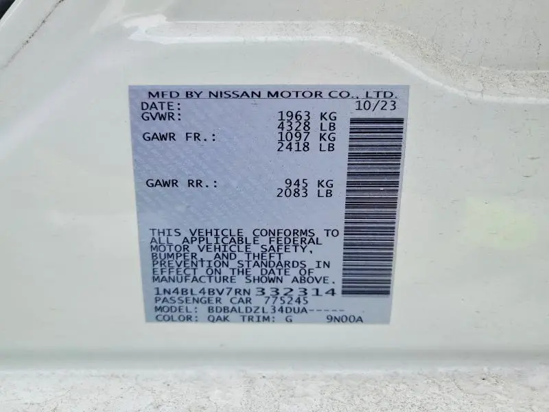 2024 NISSAN ALTIMA 2.5 S  