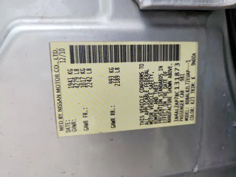 2011 NISSAN ALTIMA 2.5  