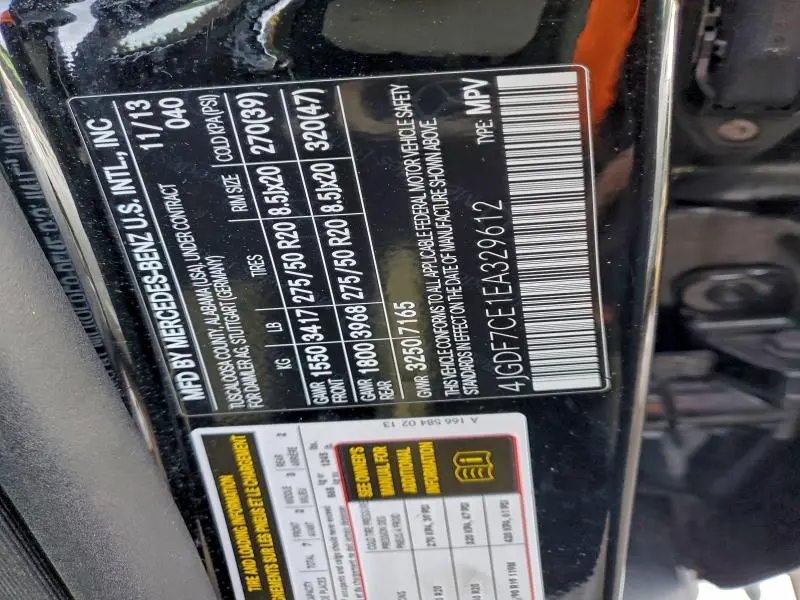 2014 MERCEDES-BENZ GL 450 4MATIC  