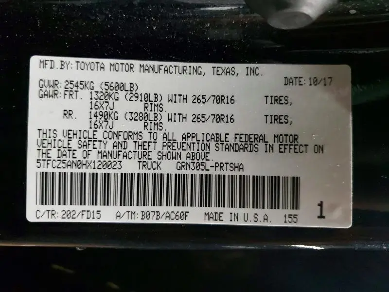 2017 TOYOTA TACOMA DOUBLE CAB  