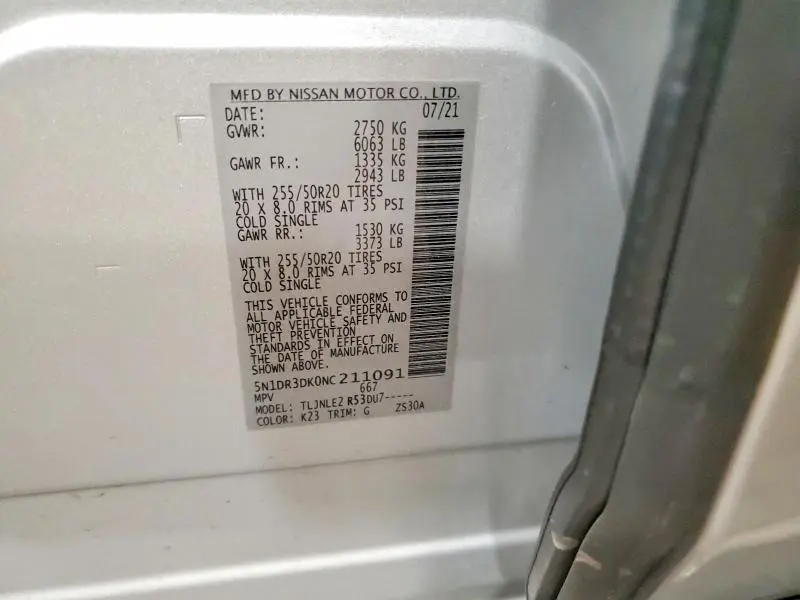 2022 NISSAN PATHFINDER PLATINUM  