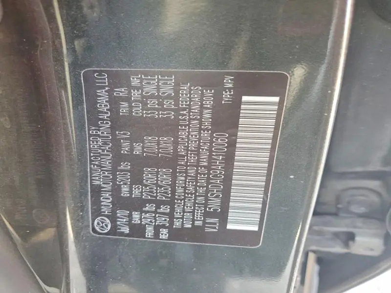 2010 HYUNDAI SANTA FE SE  