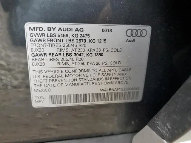 2018 AUDI Q5 PREMIUM PLUS  