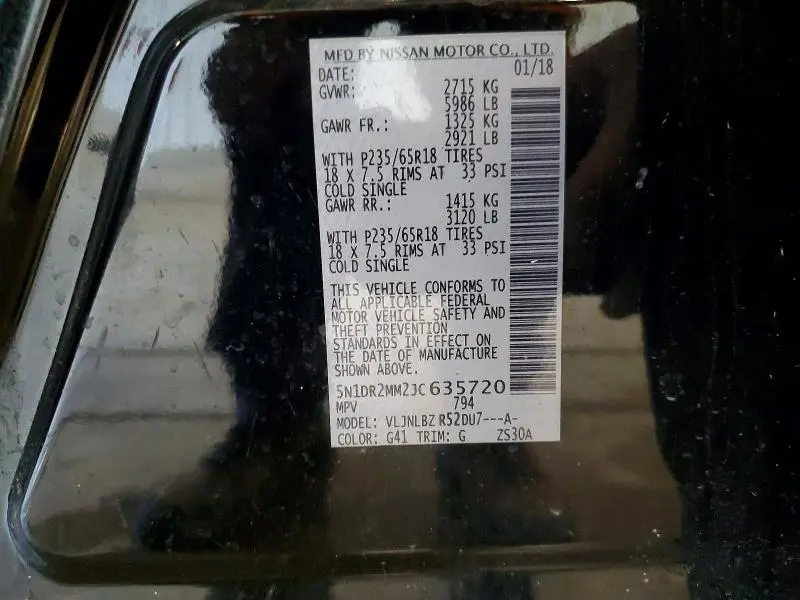 2018 NISSAN PATHFINDER S  