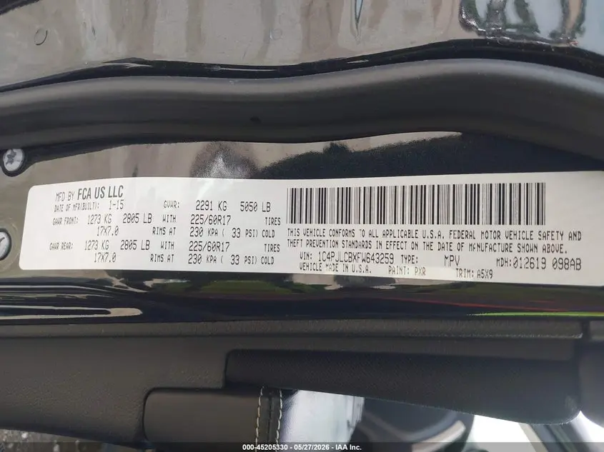 2015 JEEP CHEROKEE LATITUDE