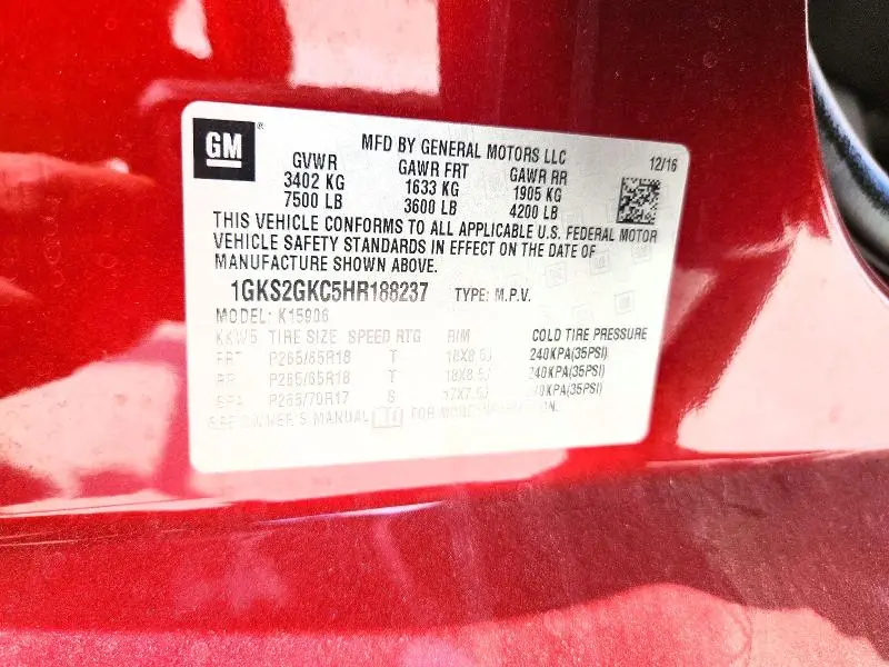 2017 GMC YUKON XL K1500 SLT  