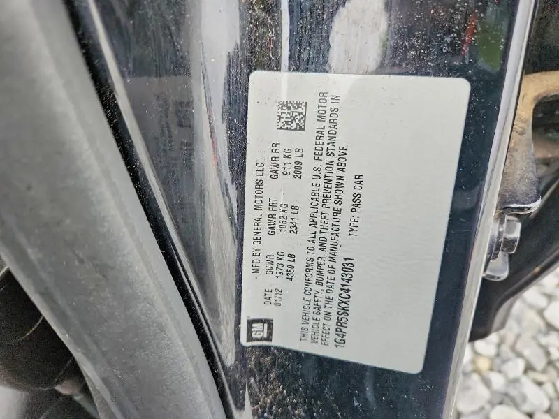 2012 BUICK VERANO CONVENIENCE  