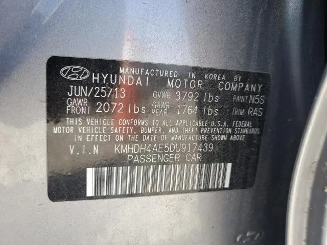 2013 HYUNDAI ELANTRA GLS  