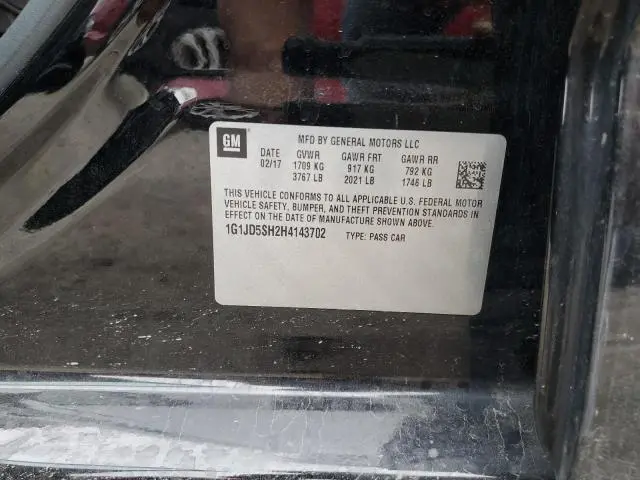 2017 CHEVROLET SONIC LT  