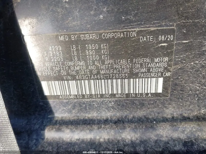 2020 SUBARU IMPREZA 5-DOOR