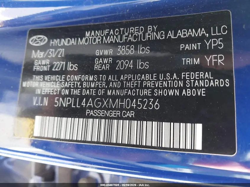 2021 HYUNDAI ELANTRA SE