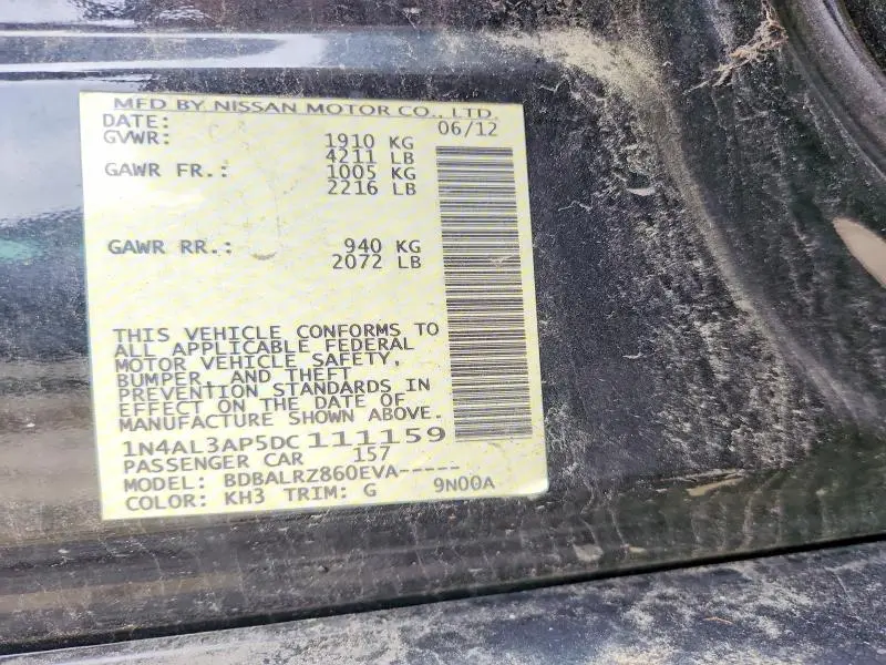 2013 NISSAN ALTIMA 2.5  