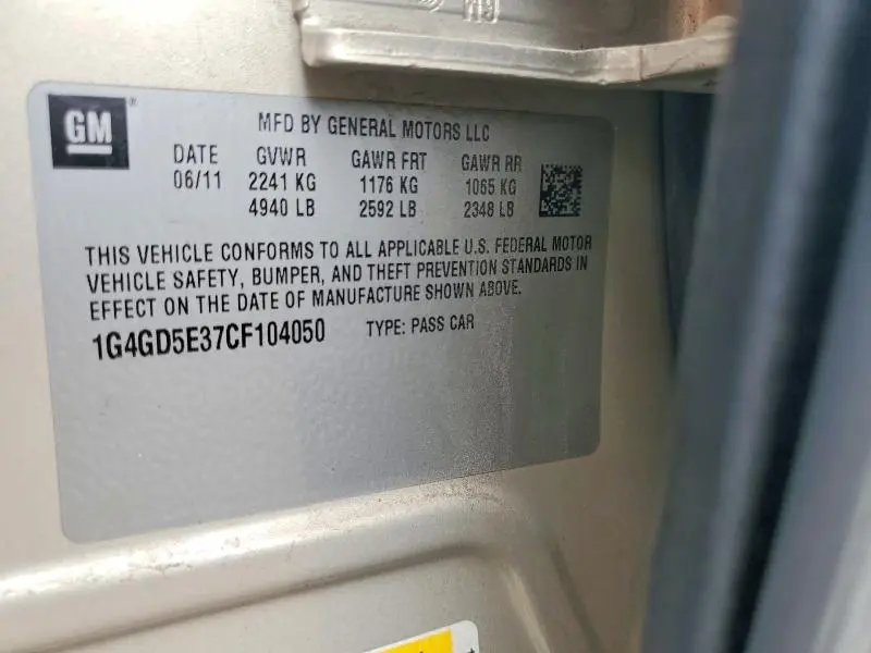 2012 BUICK LACROSSE PREMIUM  