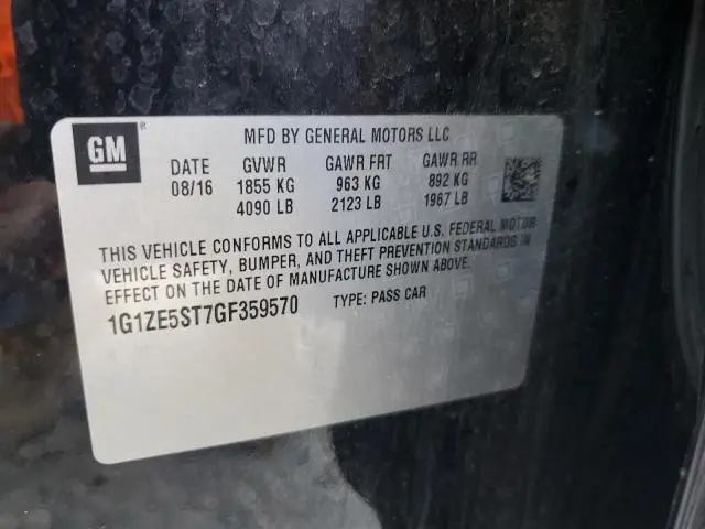 2016 CHEVROLET MALIBU LT  