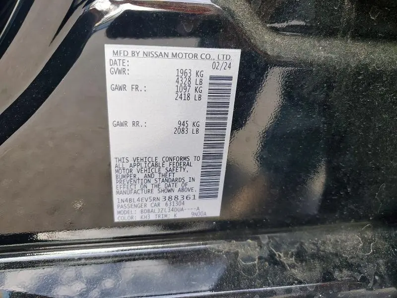 2024 NISSAN ALTIMA 2.5 SL  