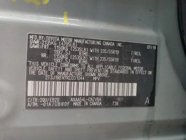 2019 TOYOTA RAV4 ADVENTURE  