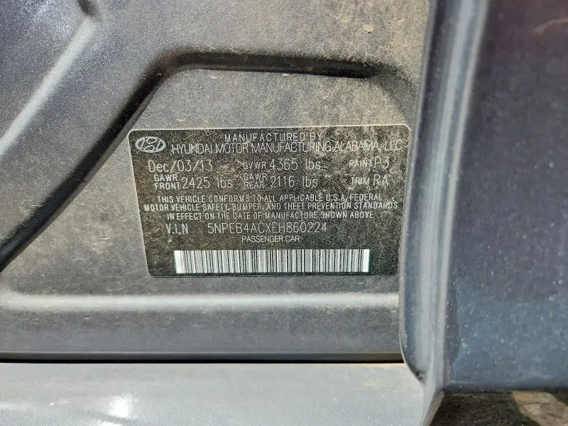 2014 HYUNDAI SONATA GLS  