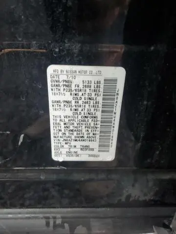 2010 NISSAN MURANO S  