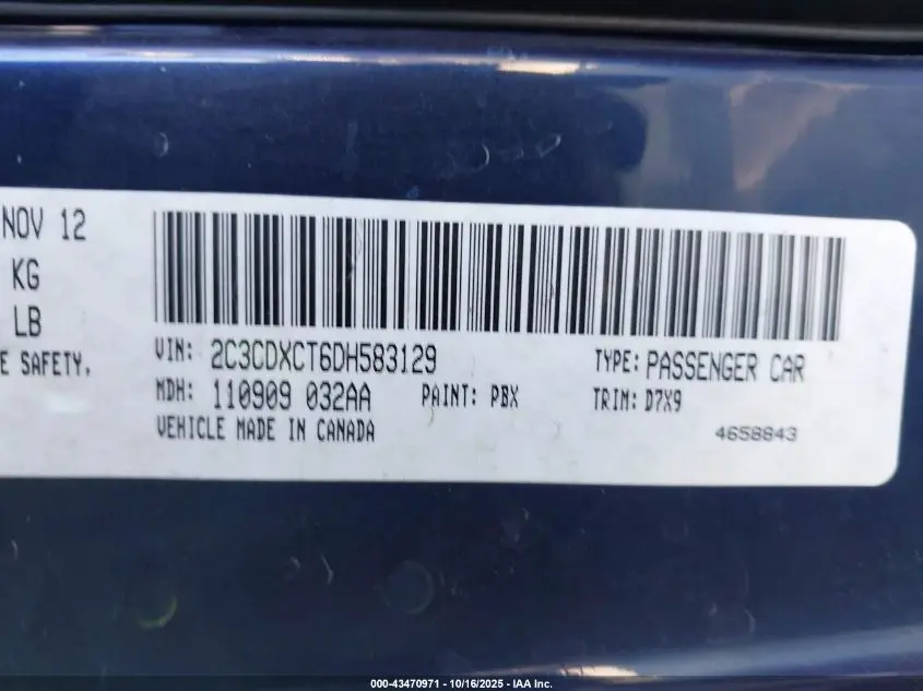 2013 DODGE CHARGER R/T