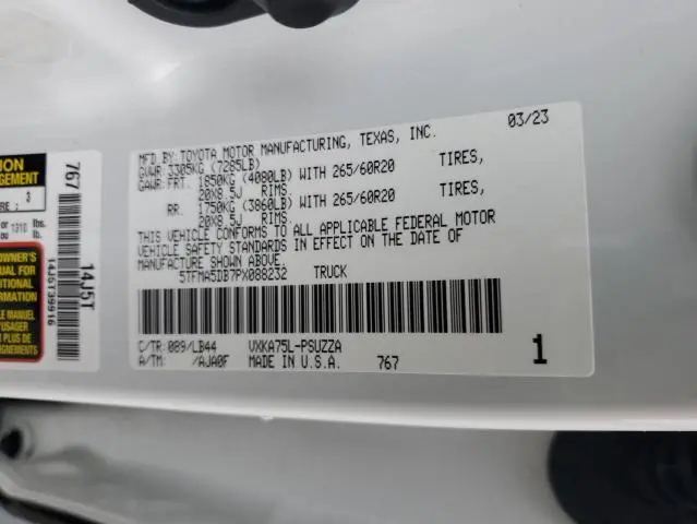 2023 TOYOTA TUNDRA CREWMAX PLATINUM  