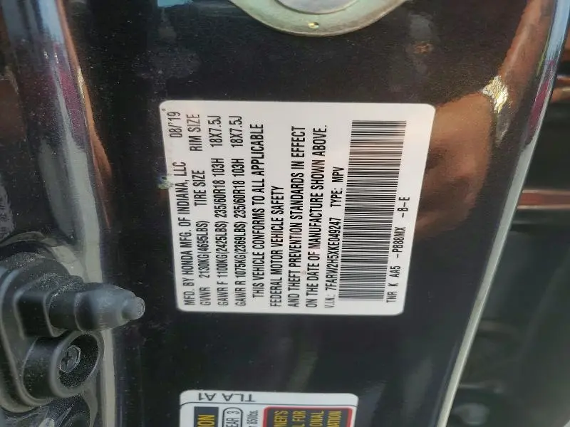 2019 HONDA CR-V EX  