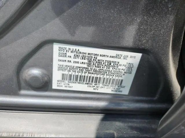2015 MITSUBISHI OUTLANDER SPORT ES  