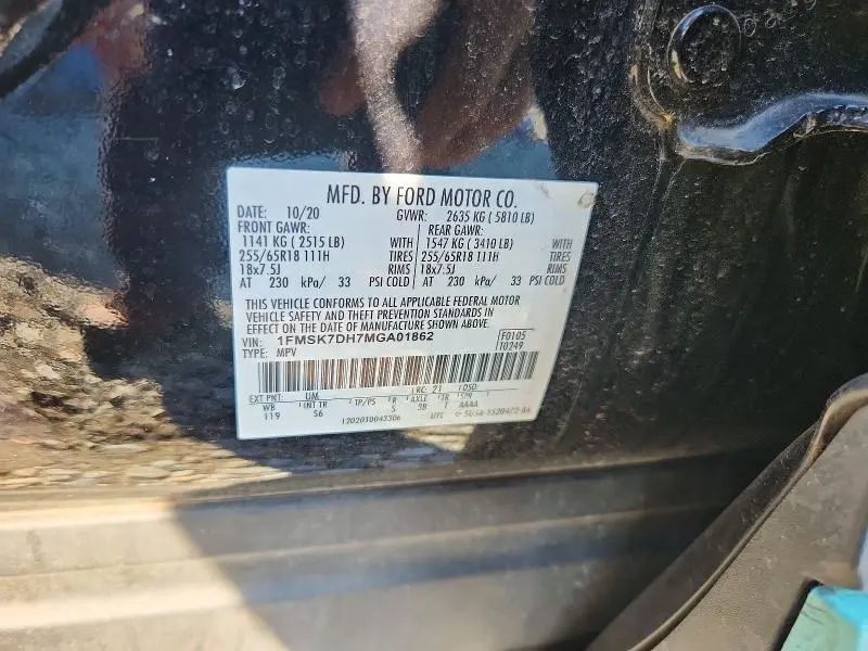 2021 FORD EXPLORER XLT  