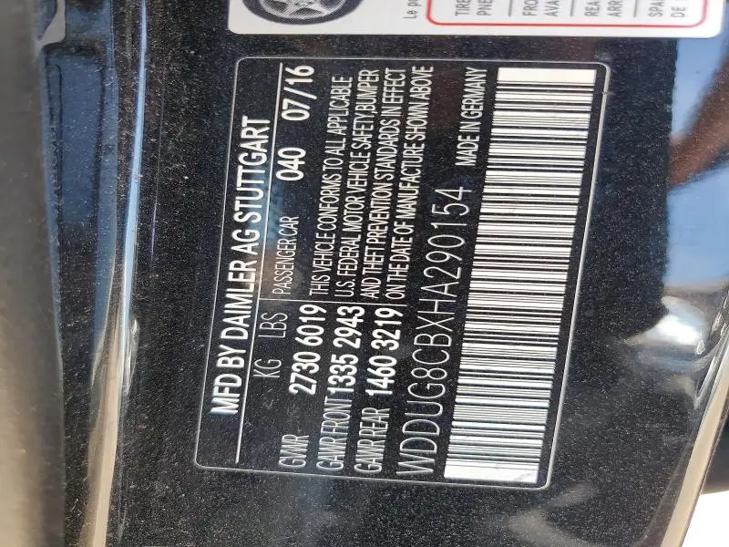 2017 MERCEDES-BENZ S 550  