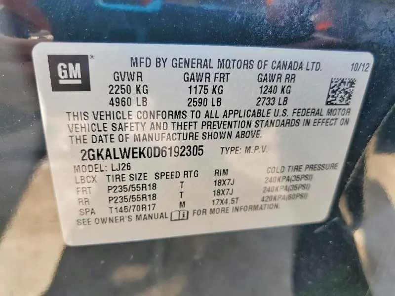 2013 GMC TERRAIN SLT  