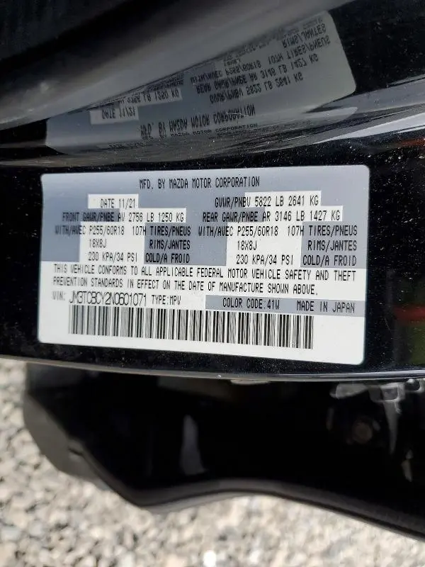 2022 MAZDA CX-9 TOURING  