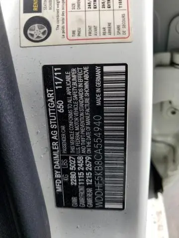 2012 MERCEDES-BENZ E 350