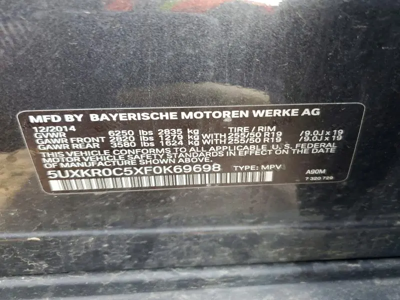 2015 BMW X5 XDRIVE35I  