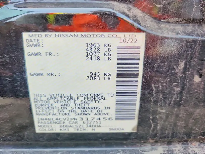 2023 NISSAN ALTIMA SR  