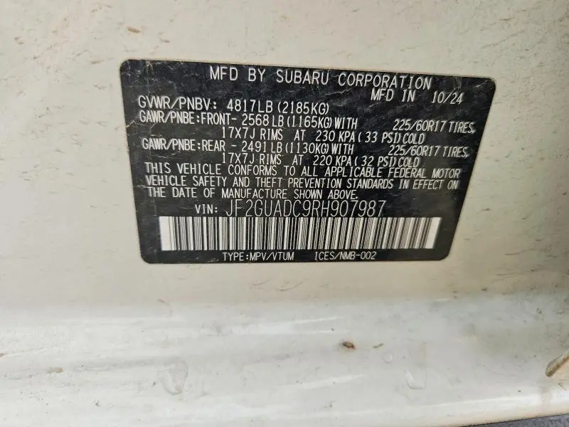 2024 SUBARU CROSSTREK PREMIUM  
