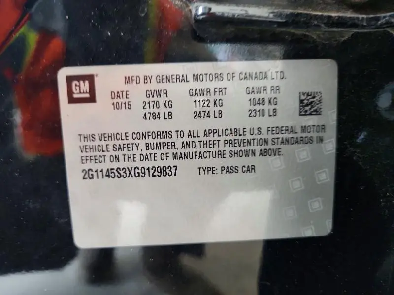 2016 CHEVROLET IMPALA LTZ  