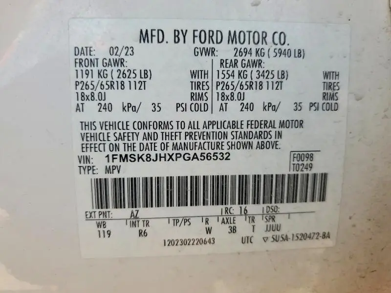 2023 FORD EXPLORER TIMBERLINE  