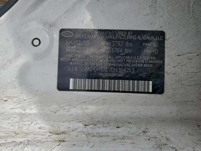 2013 HYUNDAI ELANTRA GLS  