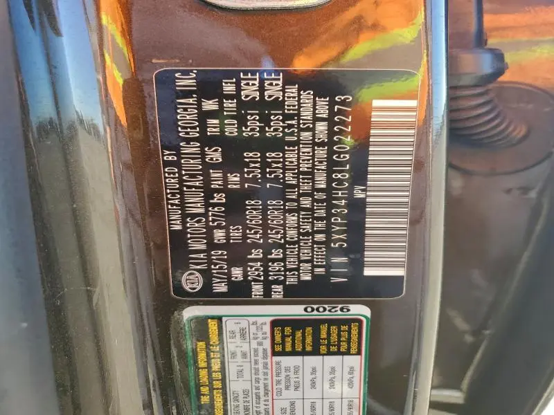 2020 KIA TELLURIDE EX  