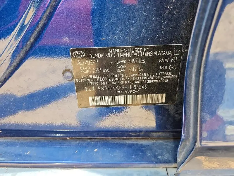 2017 HYUNDAI SONATA SPORT  
