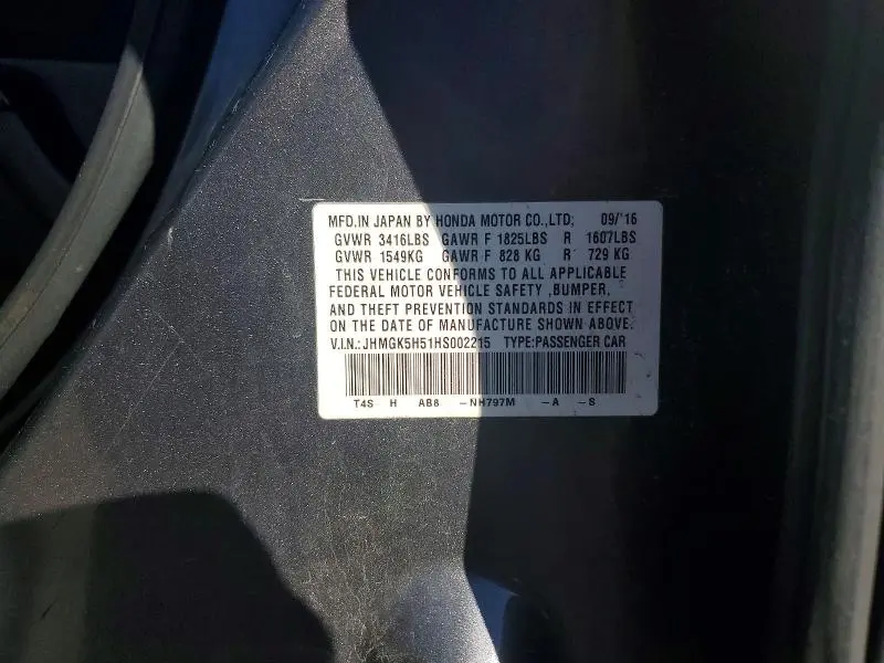 2017 HONDA FIT LX  