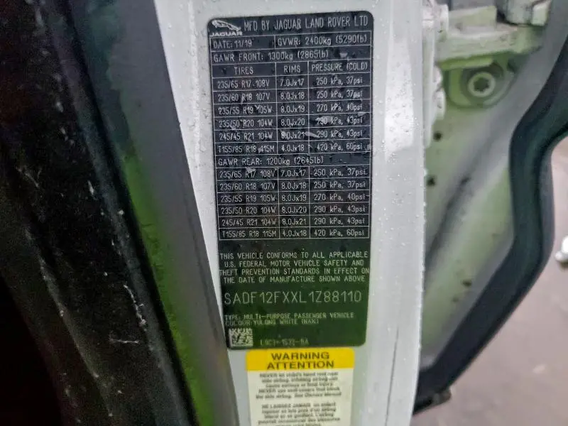 2020 JAGUAR E-PACE CHECKERED FLAG  