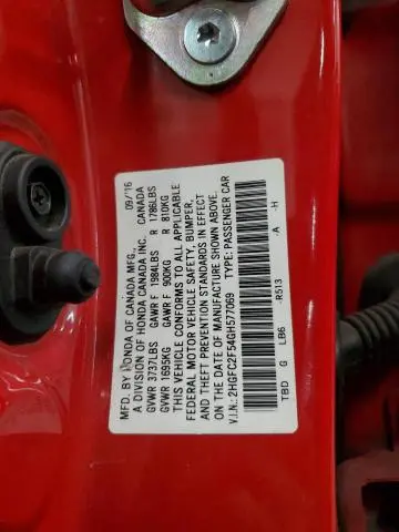 2016 HONDA CIVIC LX