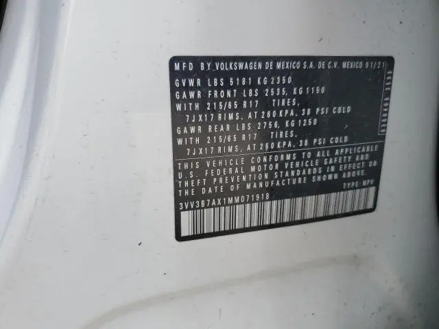 2021 VOLKSWAGEN TIGUAN SE  