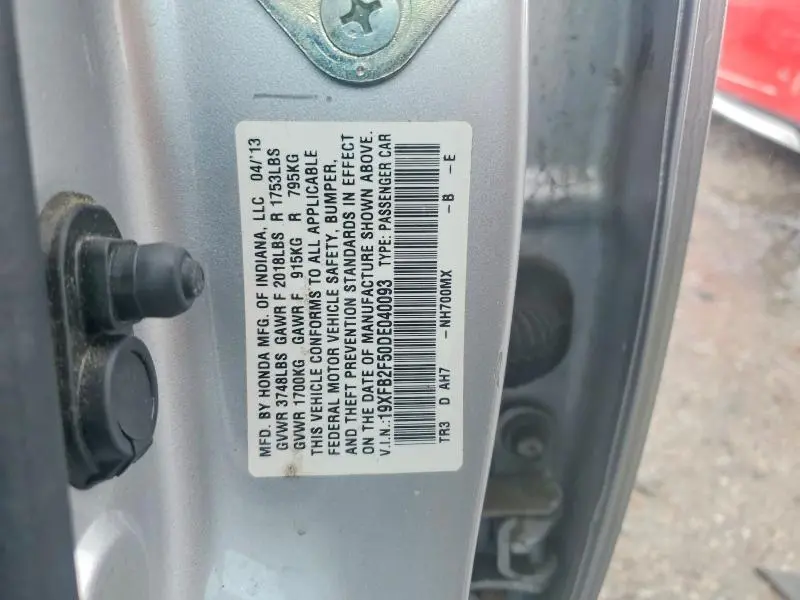 2013 HONDA CIVIC LX  