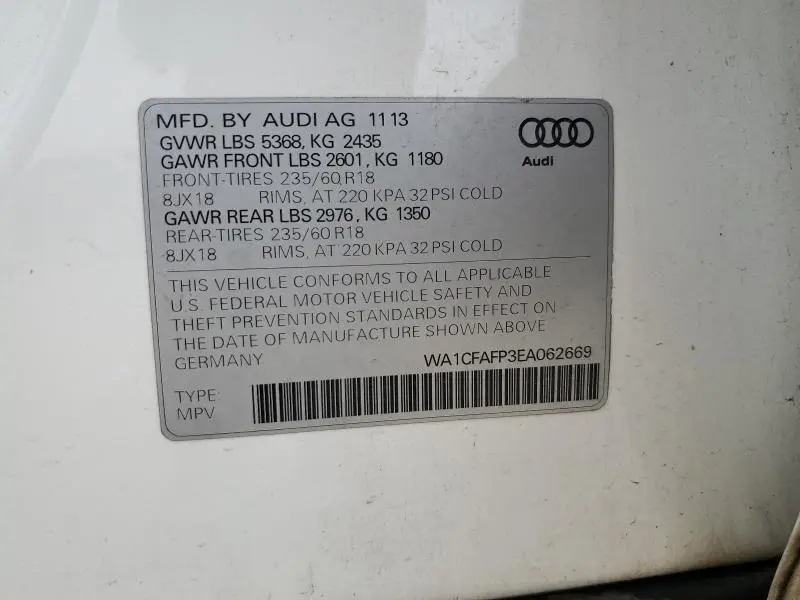 2014 AUDI Q5 PREMIUM